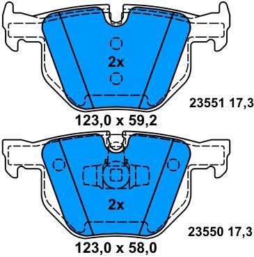 অগ্নি নিরোধক 34216769105 অটো ব্রেক প্যাড BMW X1 E84 এর জন্য ক্লান্তি প্রতিরোধী